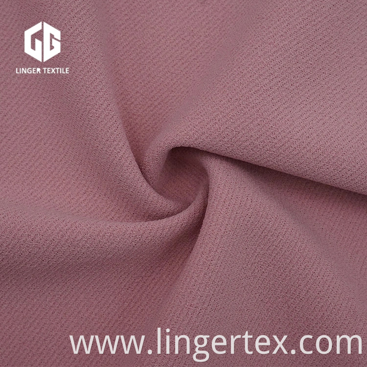 Twill Knitted Fabric Polyester Crepe Twill Fabrics with Spandex